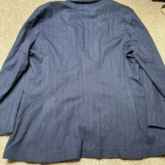 Todd Synder ITALIAN WOOL SPORT COAT IN BLUE HERRINGBONE 46R - Picture 5 of 8
